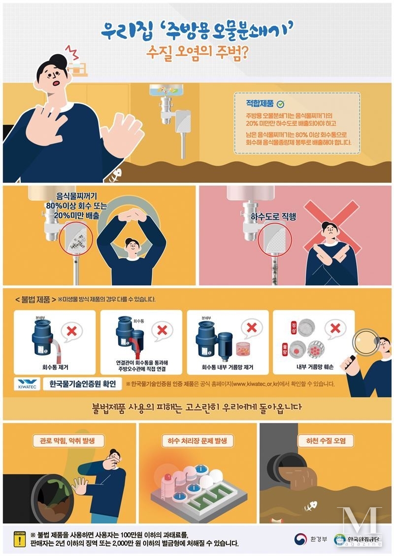 고양시, 불법 주방용 오물분쇄기 사용 근절 당부(사진=불법 주방용 오물분쇄기 사용 근절 당부 홍보포스터/고양시 제공)