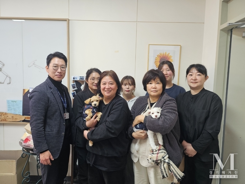 「반려견스타일리스트 과정」 이수자의 장애인가정 반려견(사진=오산대학교 제공)