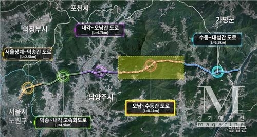 국지도 98호선 오남∼수동 간 도로 위치도(사진= 경기도 제공)