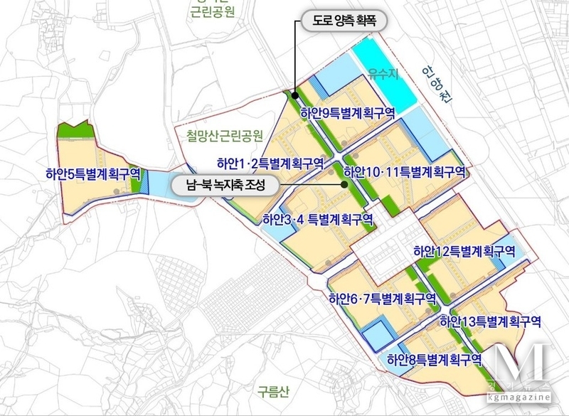 광명시 하안주공 1∼12단지, 철산우성 아파트 등 재건축 판정(사진=광명시 재건축 정비사업 지역 조감도/광명시 제공)