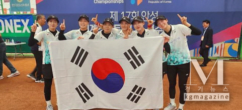 한국, 일본 꺾고 세계소프트테니스선수권 여자단체전 우승(사진=대한소프트테니스협회 제공)