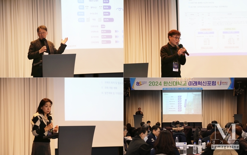 미래혁신포럼 1부에서 재정관련 부서 발표 및 공유가 진행되고 있다.(사진=한신대학교 제공)