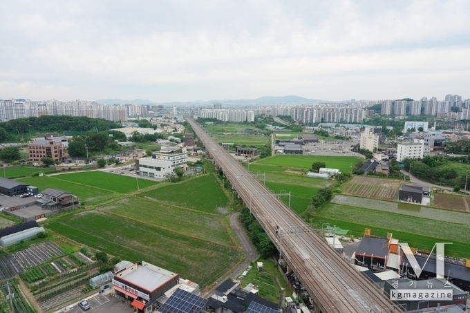 ▲ 오산시 양산동~국도1호선 연결도로 왕복 6차선 도로로 확장 사업부지 전경. (사진=오산시 제공)