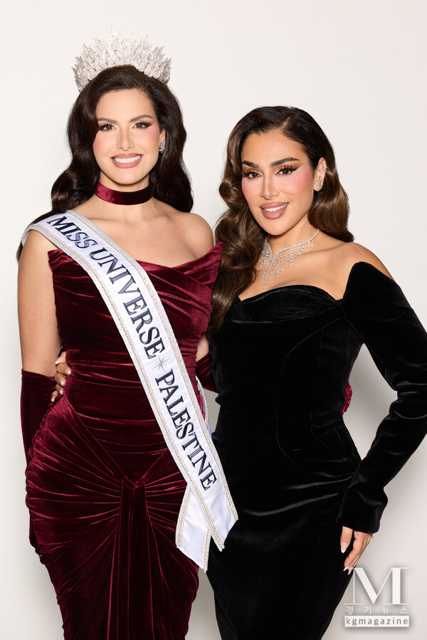 Nadeen Ayoub, Miss Palestine & Huda Kattan, Founder & CEO of Huda Beauty